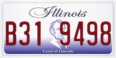 IL license plate B319498