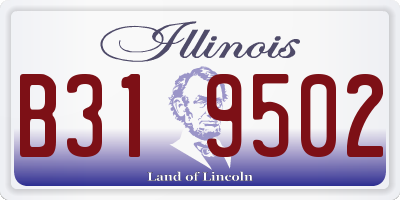 IL license plate B319502