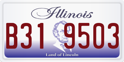 IL license plate B319503