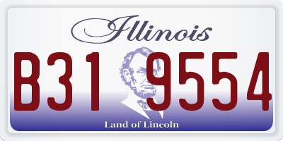 IL license plate B319554