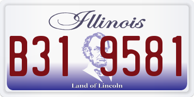 IL license plate B319581