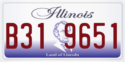 IL license plate B319651