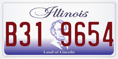 IL license plate B319654