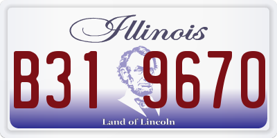 IL license plate B319670