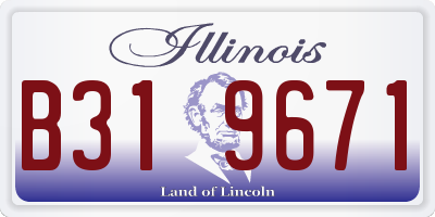 IL license plate B319671