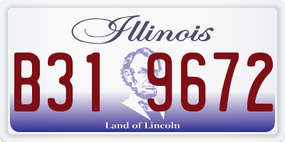 IL license plate B319672