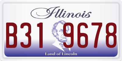 IL license plate B319678