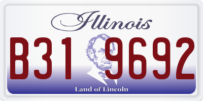 IL license plate B319692