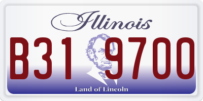 IL license plate B319700