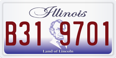 IL license plate B319701