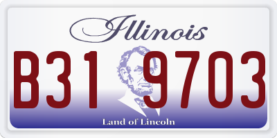 IL license plate B319703