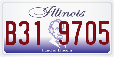 IL license plate B319705