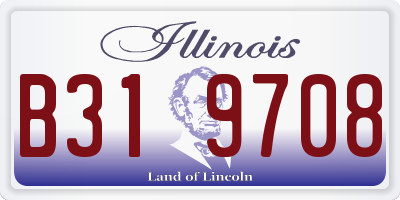 IL license plate B319708