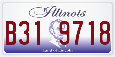 IL license plate B319718