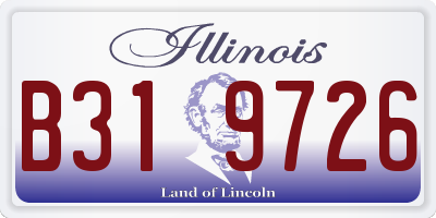 IL license plate B319726