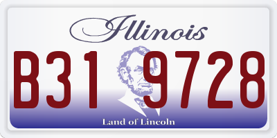 IL license plate B319728