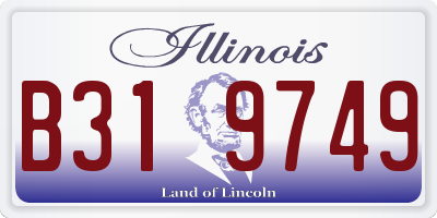 IL license plate B319749