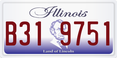 IL license plate B319751