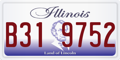 IL license plate B319752