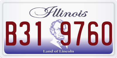 IL license plate B319760