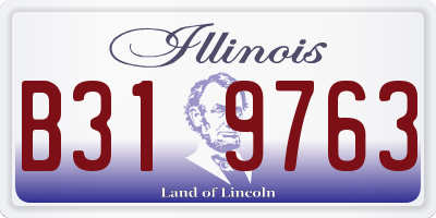 IL license plate B319763