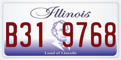 IL license plate B319768