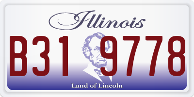 IL license plate B319778