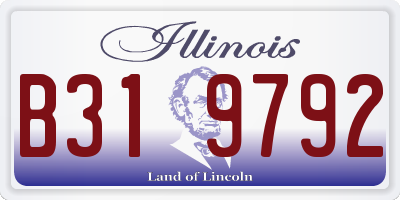 IL license plate B319792
