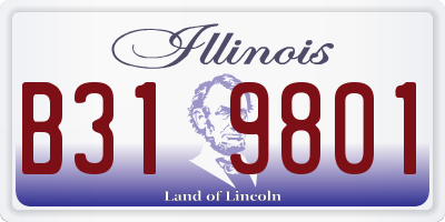 IL license plate B319801