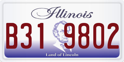 IL license plate B319802