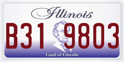 IL license plate B319803