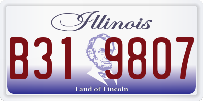 IL license plate B319807