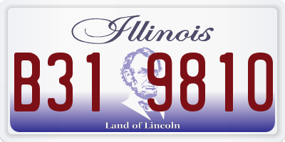 IL license plate B319810
