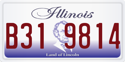 IL license plate B319814
