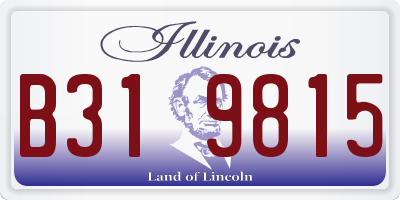 IL license plate B319815