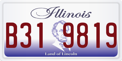 IL license plate B319819