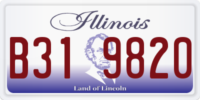 IL license plate B319820