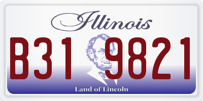 IL license plate B319821