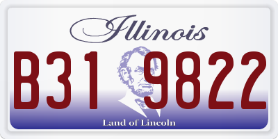 IL license plate B319822