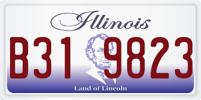 IL license plate B319823