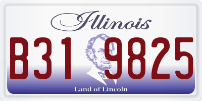 IL license plate B319825