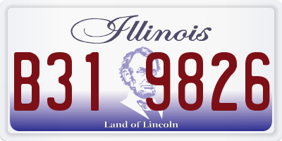 IL license plate B319826