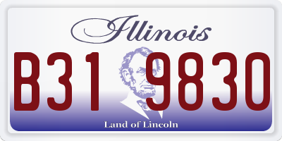 IL license plate B319830
