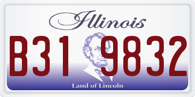 IL license plate B319832