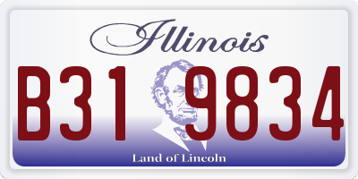 IL license plate B319834