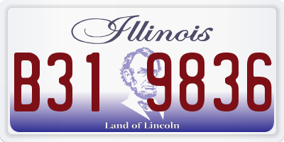 IL license plate B319836