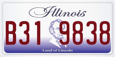 IL license plate B319838