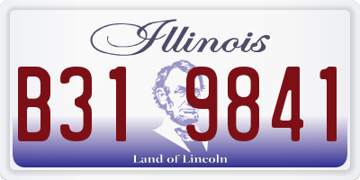 IL license plate B319841