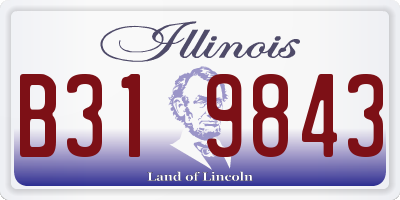 IL license plate B319843
