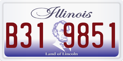 IL license plate B319851
